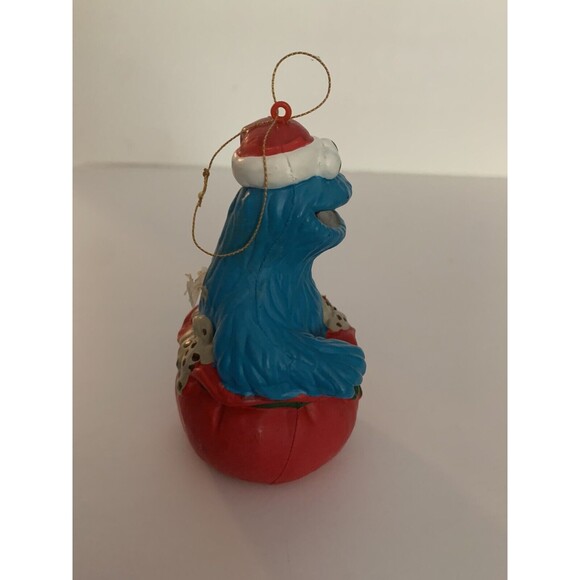Cookie Monster Elmo Christmas Ornaments Vintage 90's Sesame Street Lot of 2 READ - Picture 8 of 16